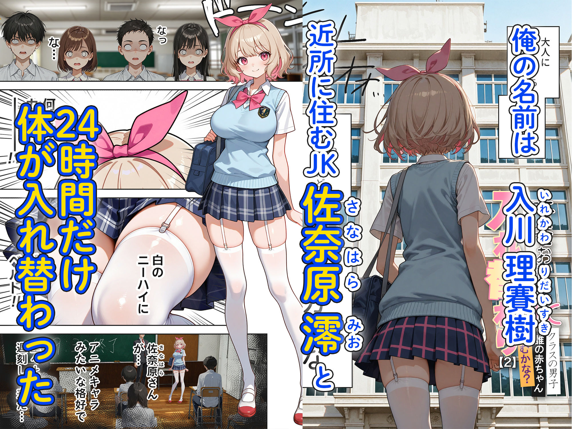 【衝撃的】キモオジ×JKの入れ替わりHで学園のモテ男子がオナ禁寸前!? - 画像1
